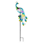 Solar Peacock Garden Stake Light with LED Globe - Digwee
