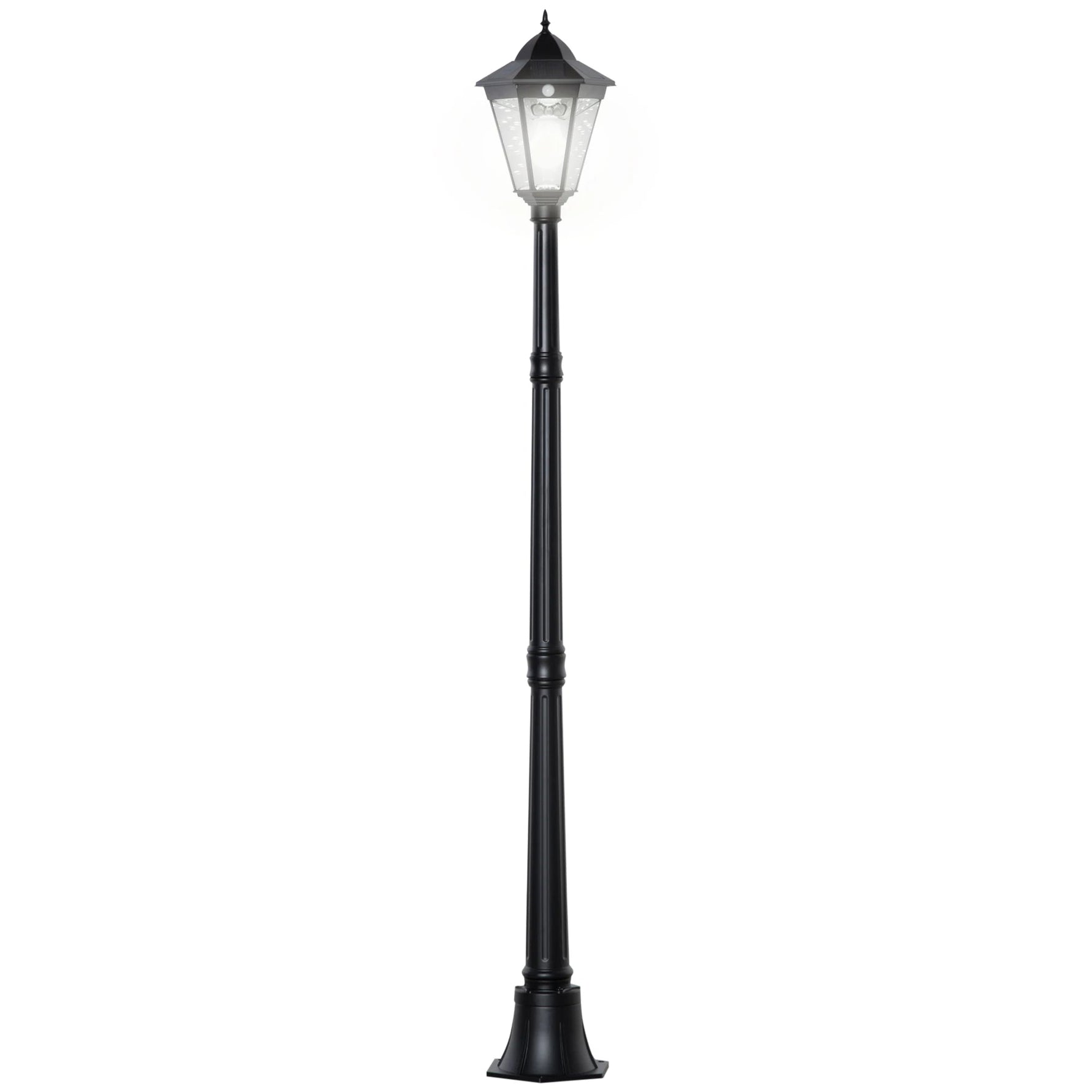 Solar - Powered Garden Lamp Post with LED Lantern - Digwee