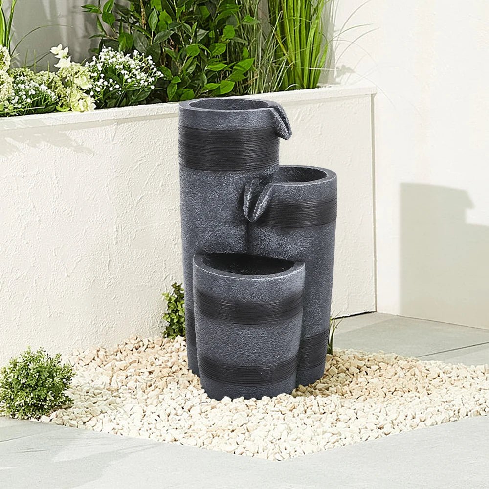 Solar - Powered Rockery Garden Water Fountain Decor - Digwee