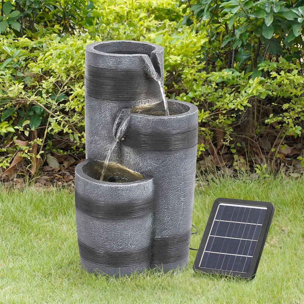 Solar - Powered Rockery Garden Water Fountain Decor - Digwee