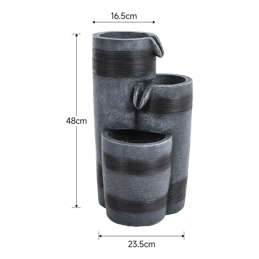 Solar - Powered Rockery Garden Water Fountain Decor - Digwee