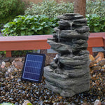 Solar Rockery Fountain with Pump for Gardens - Digwee