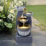 Solar Rockery Fountain with Pump for Gardens - Digwee