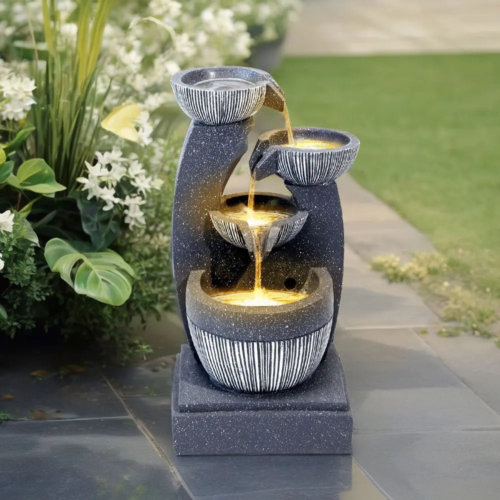 Solar Rockery Fountain with Pump for Gardens - Digwee