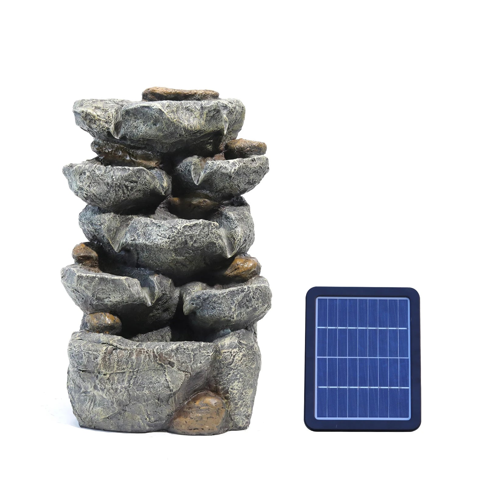 Solar Rockery Fountain with Pump for Gardens - Digwee
