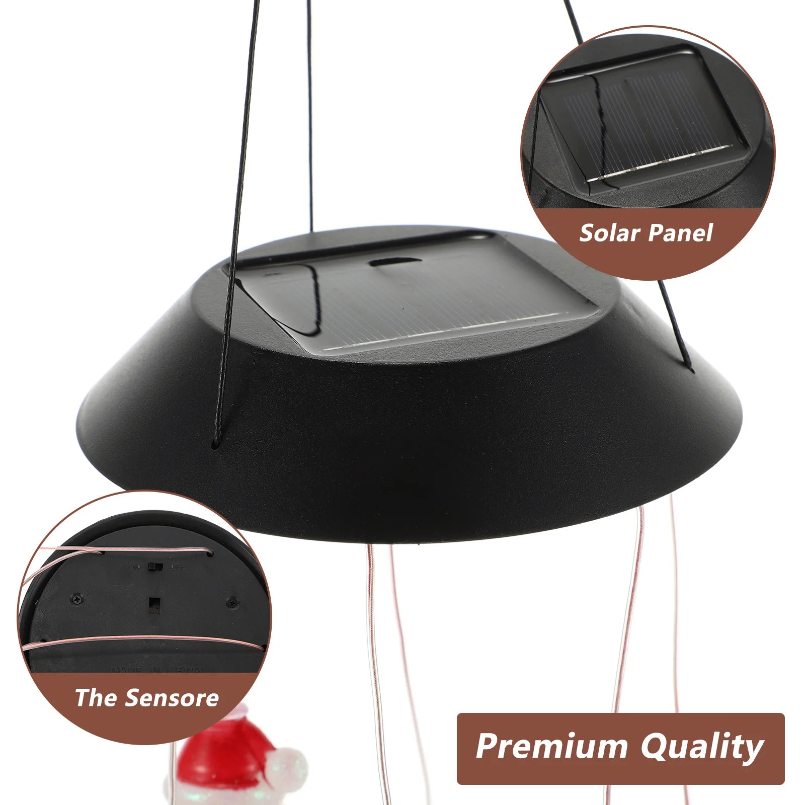 Solar Snowman Wind Chime Light for Gardens - Digwee