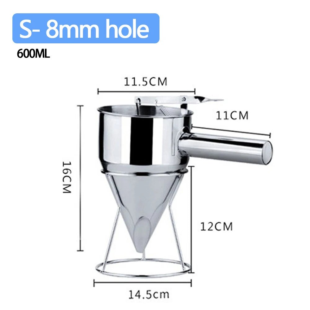Stainless Steel Batter Dispenser Funnel - Digwee
