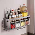 Stainless Steel Wall - Mounted Kitchen Spice Rack - Digwee
