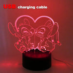 Stitch LED Illusion Night Light with Remote - Digwee