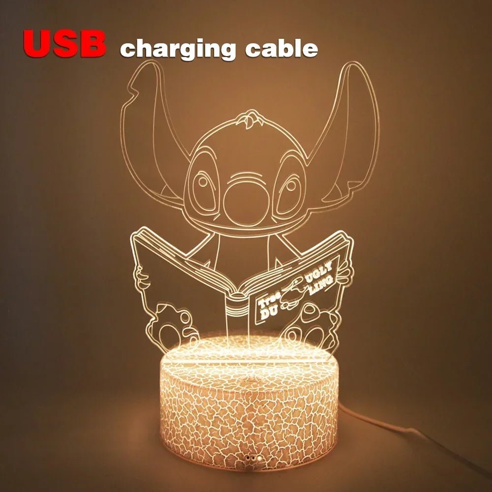 Stitch LED Illusion Night Light with Remote - Digwee