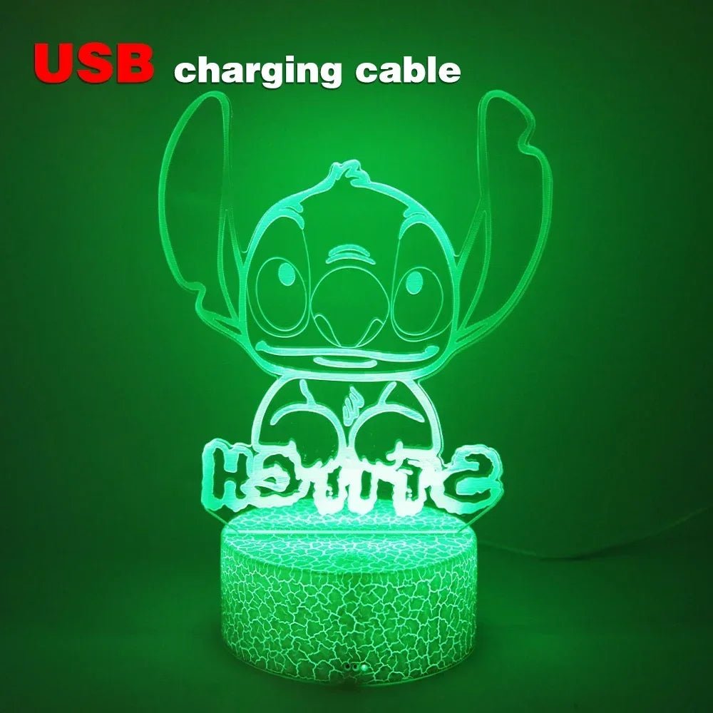 Stitch LED Illusion Night Light with Remote - Digwee