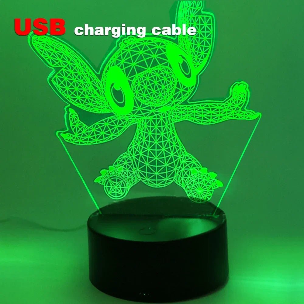 Stitch LED Illusion Night Light with Remote - Digwee