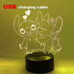 Stitch LED Illusion Night Light with Remote - Digwee