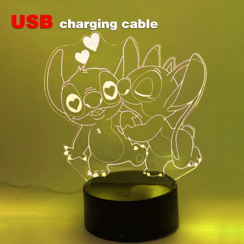 Stitch LED Illusion Night Light with Remote - Digwee