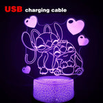 Stitch LED Illusion Night Light with Remote - Digwee