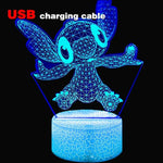 Stitch LED Illusion Night Light with Remote - Digwee