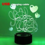 Stitch LED Illusion Night Light with Remote - Digwee