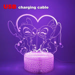 Stitch LED Illusion Night Light with Remote - Digwee