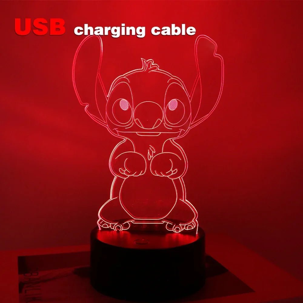Stitch LED Illusion Night Light with Remote - Digwee
