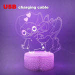 Stitch LED Illusion Night Light with Remote - Digwee