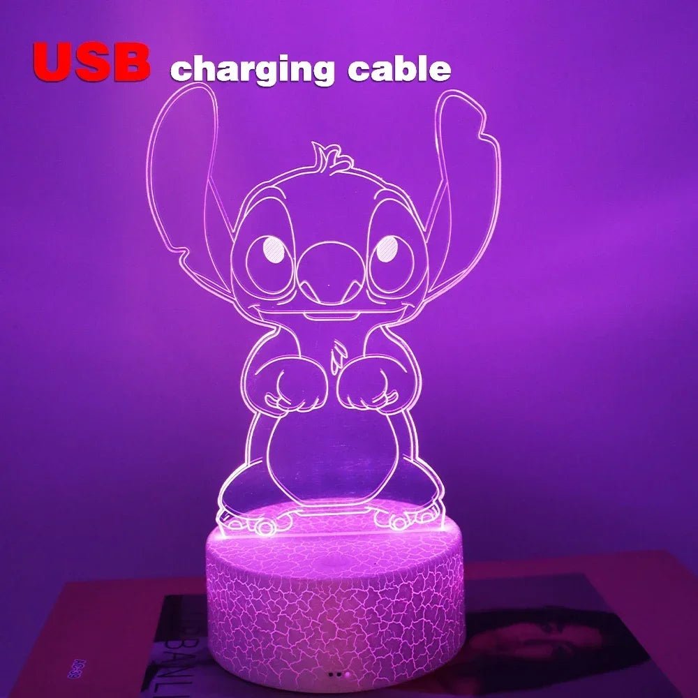Stitch LED Illusion Night Light with Remote - Digwee