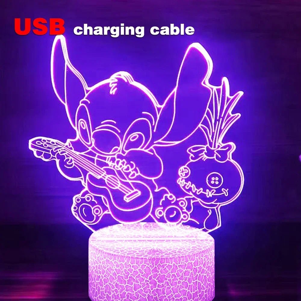 Stitch LED Illusion Night Light with Remote - Digwee