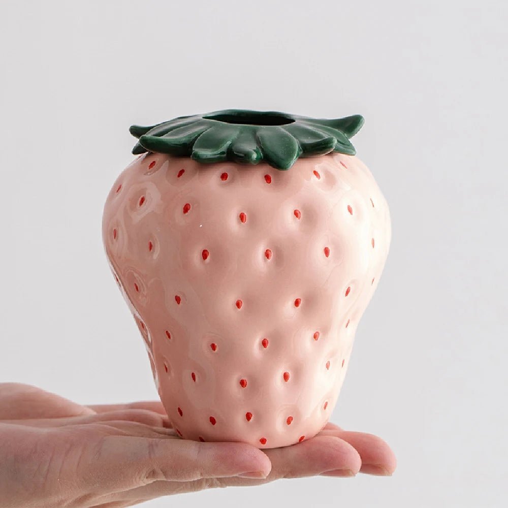 Strawberry Ceramic Vase for Home Decoration - Digwee