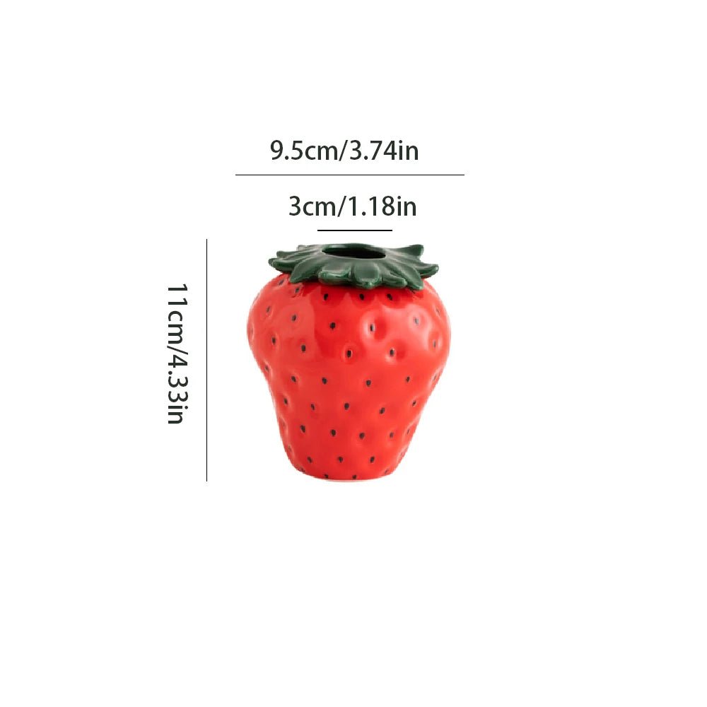 Strawberry Ceramic Vase for Home Decoration - Digwee