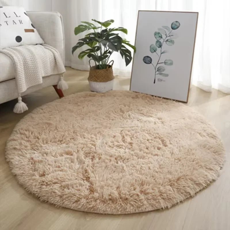 Ultra Soft Shaggy Round Rug - Digwee