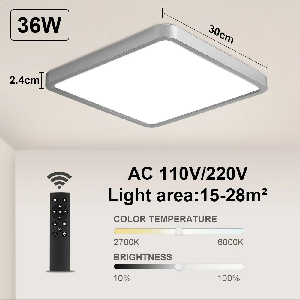Ultra - Thin Wood Grain LED Ceiling Light - Digwee