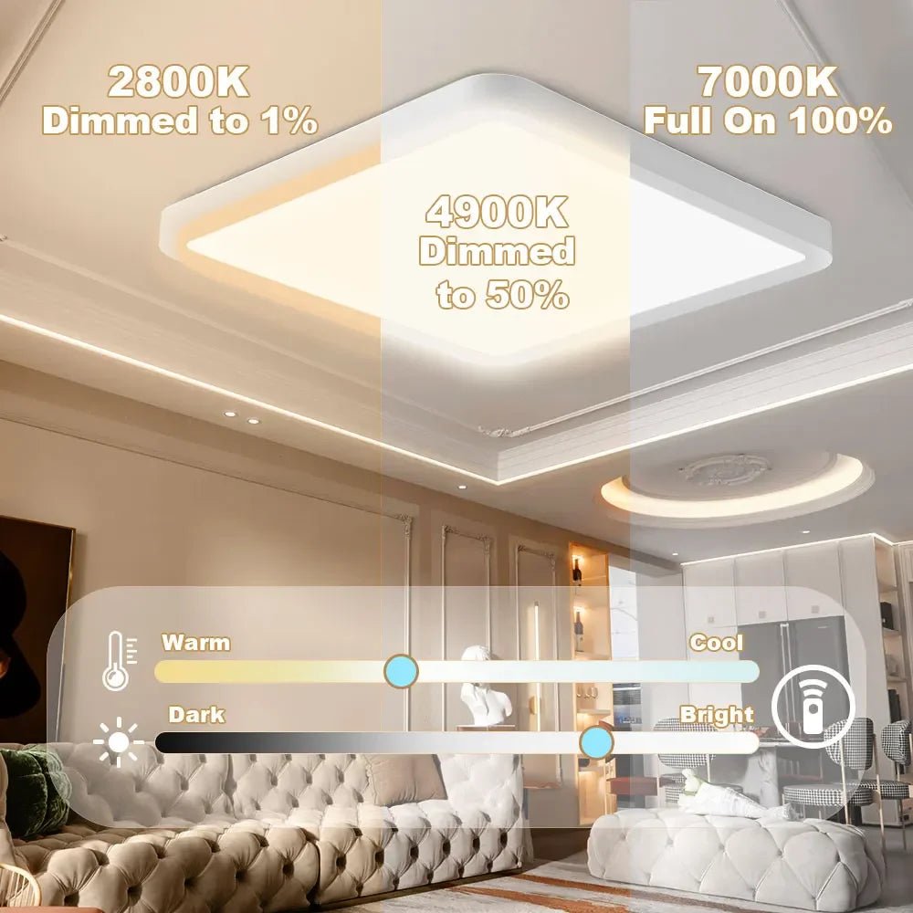Ultra - Thin Wood Grain LED Ceiling Light - Digwee