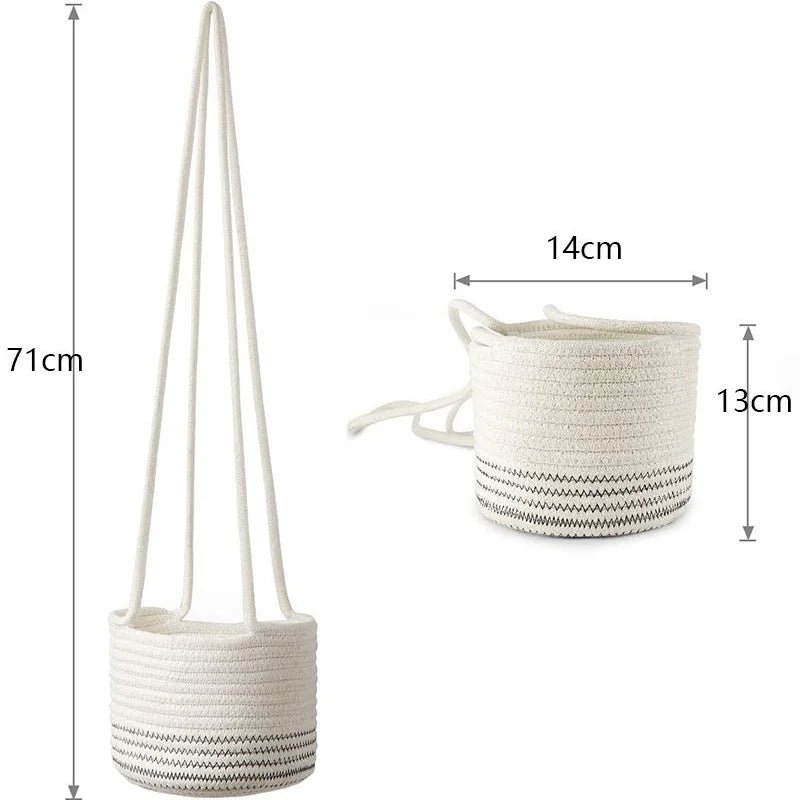 Woven Hanging Planter Basket for Indoor/Outdoor Use - Digwee