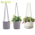 Woven Hanging Planter Basket for Indoor/Outdoor Use - Digwee