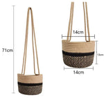 Woven Hanging Planter Basket for Indoor/Outdoor Use - Digwee